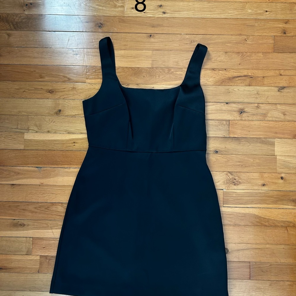 a new day Black Square-Neck Mini Dress